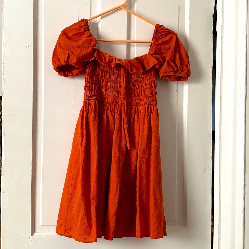 Linen Short Sleeve Swing Dress